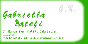 gabriella matefi business card