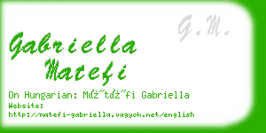 gabriella matefi business card